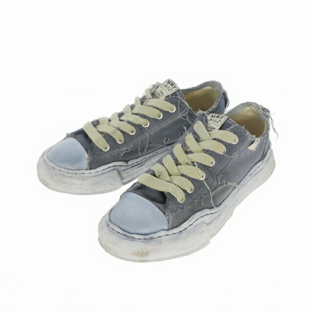 【中古】ミハラヤスヒロ MIHARA YASUHIRO × ナイジェルケーボン Nigel Cabourn ヴィンテージ加工 ローカットスニーカー 靴 43 ブルー 青 C05FW702 メンズ 【ベクトル 古着】 260327 10,749円