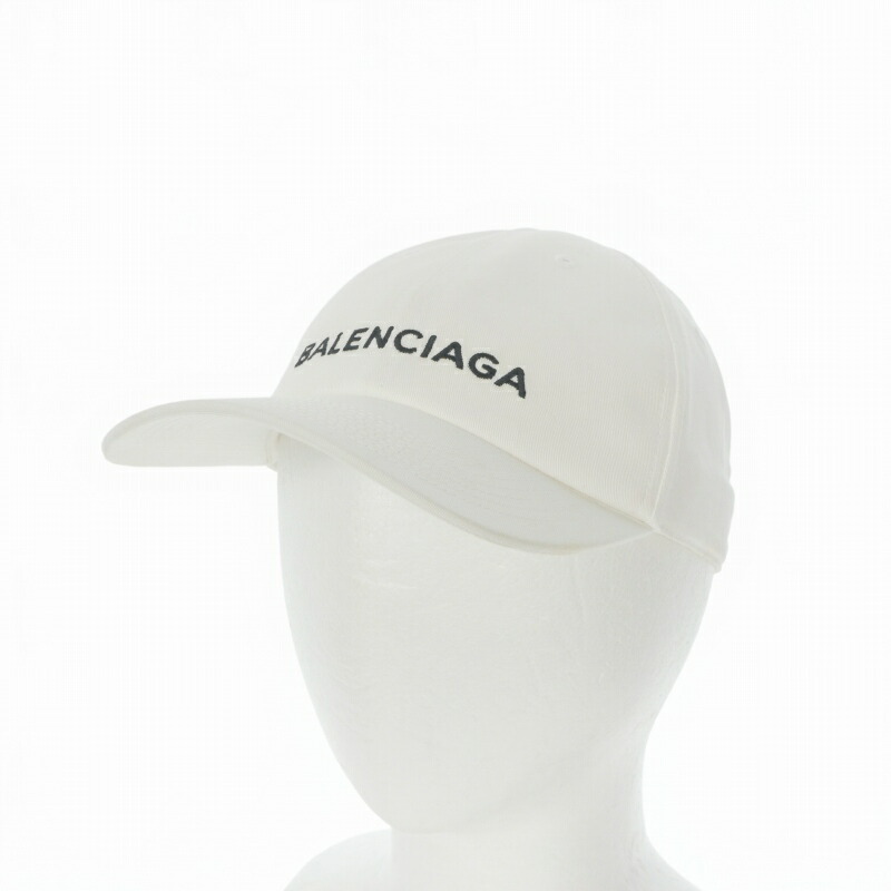 【中古】バレンシアガ BALENCIAGA ロゴ ベースボールキャップ 帽子 L/59 ホワイト 白 452245 452B4 国内正規 メンズ レディース 【ベクトル 古着】 260406 13,013円