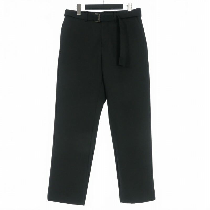 【中古】サカイ sacai 23SS Suiting Bonding Pants ベルト付き パンツ スラックス 1 ブラック 黒 23-03238M メンズ 【ベクトル 古着】 260329