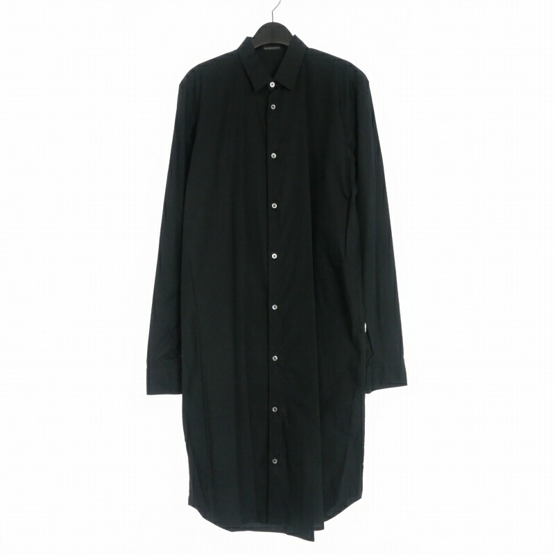 【中古】未当てはめる品 アンドゥムルメステール ANN DEMEULEMEESTER MAURICE STANDARD ELONGATED SHIRT COTT ロングプルオーバー 長袖 46 黒いこと 黒 CO00-M-SH18-FA555-099 国内定まり メンズ 【ベクター 古着】 260406