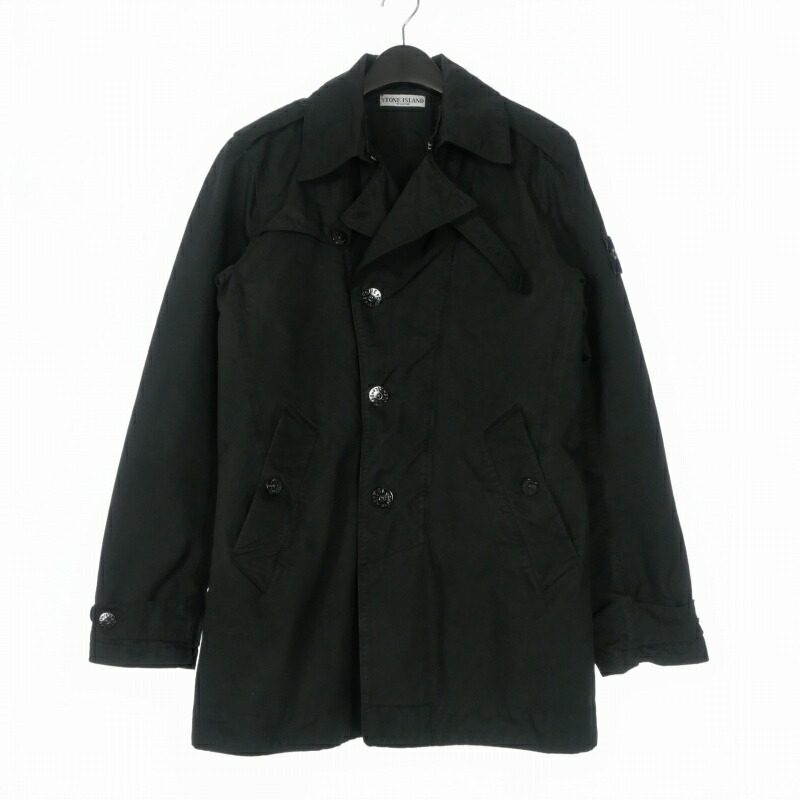 【中古】ストーンアイランド STONE ISLAND 09AW David-TC Trench Coat 中綿 トレンチコート 上衣 長袖 M 黒いこと 黒 51154B49 国内置き目 メンズ 【ベクター 古着】 260409