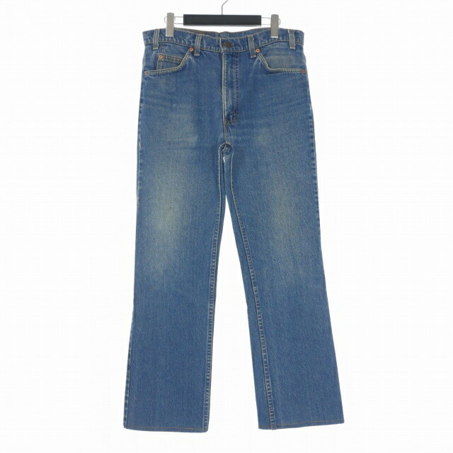 【中古】リーヴァイズジーンズ Levi\u0027s 517 90\u0027s ブーツカットデニムパンツ デニム USA製 オレンジ色ため桶 34/34 インディゴ メンズ 【ベクター 古着】 260512