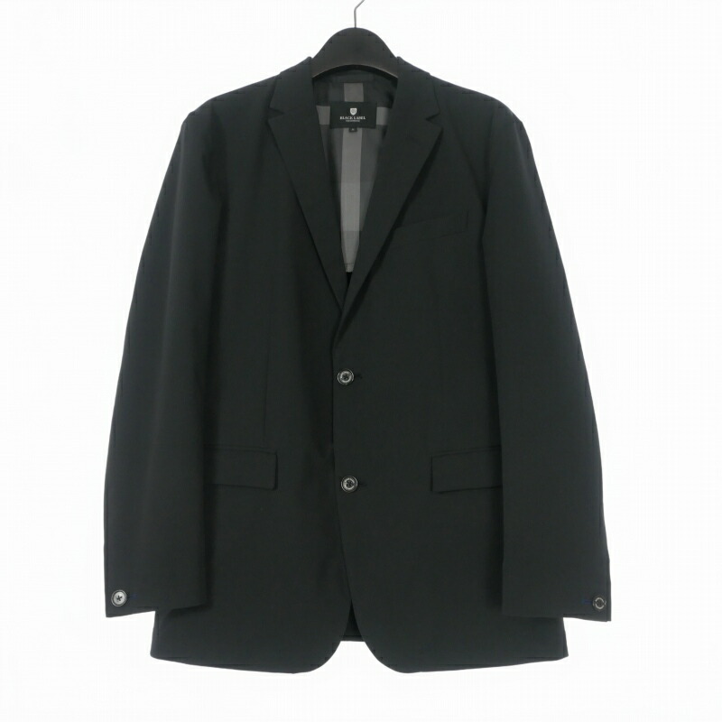 【中古】ブラックレーベルクレストブリッジ BLACK LABEL CRESTBRIDGE テーラードジャケット スポーツジャケット 長袖 M 黒いこと 黒 51E12-112-09 国内定め事 メンズ 【ベクター 古着】 260414