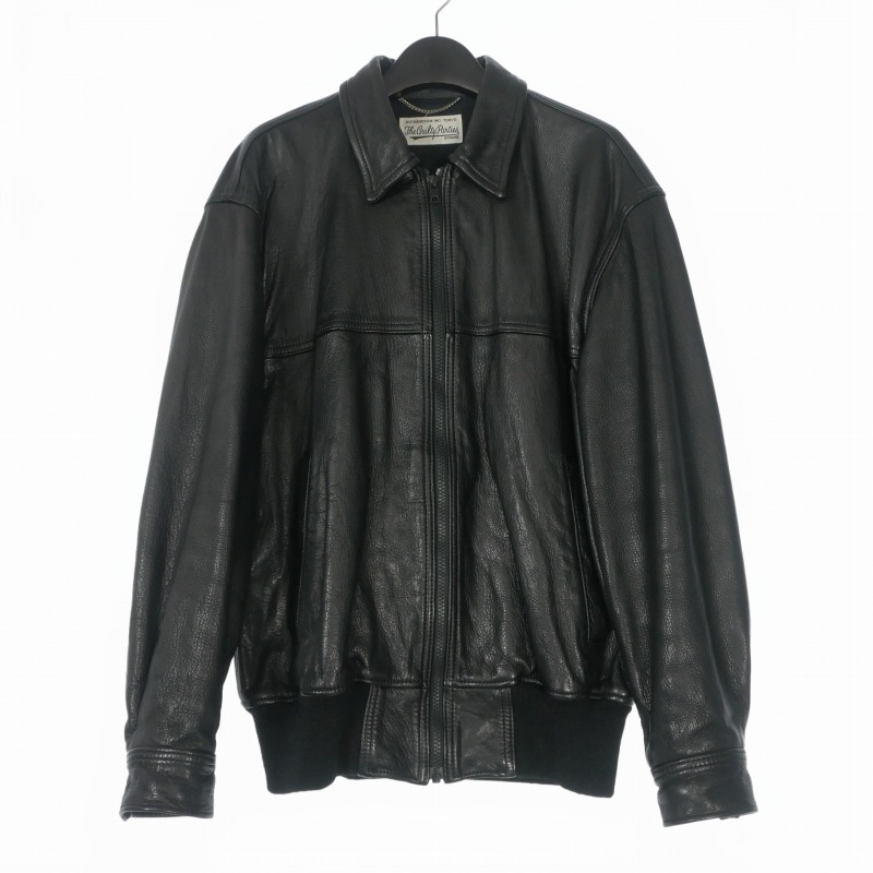 【中古】ワコマリア WACKO MARIA 23AW LEATHER JACKET レザージャケット ブルゾン 長袖 S ブラック 黒 23FW-WMO-BL01 メンズ 【ベクトル 古着】 260416