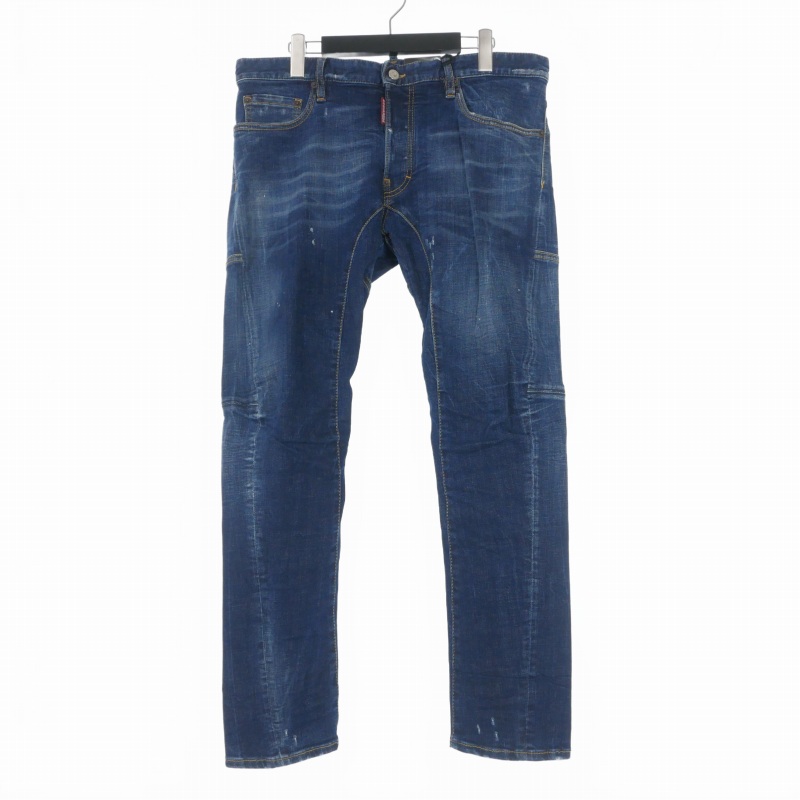 【中古】未当て嵌める品 ディースクエアード DSQUARED2 25SS Tidy Biker Jean バイ鉄道車両 ジーンズズボン下 デニム 50 インディゴ S74LB1653 国内置き目 メンズ 【ベクター 古着】 260419 ズボン・パンツ-メンズファッション