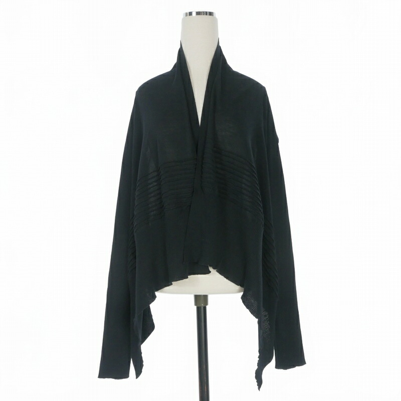 【中古】リックオウエンス Rick Owens 13SS ISLAND期 ドレープ 筋目 編み物 ジレー 長袖 S 黒いこと 黒 国内置き目 レディース 【ベクター 古着】 260420