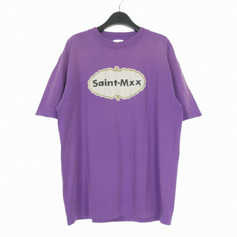 【中古】未当て嵌める品 仙マイケル SAINTMICHAEL 26SS SAINT MXX_SS T-SHIRT プルオーバー カットソー 半袖 L パープル 紫 SM-MK8-0000-022 メンズ 【ベクター 古着】 260501