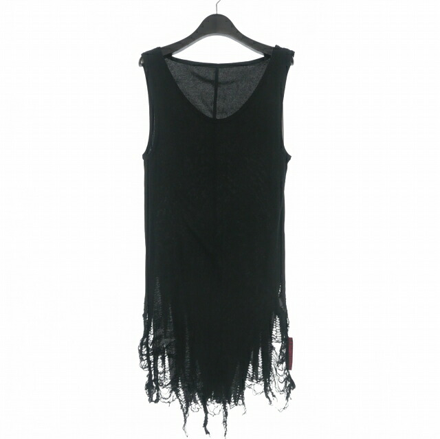 【中古】未使用品 カタリスト CVTVLIST DESTROYED INNER TANKTOP ダメージ加工 タンクトップ ノースリーブ ロング 2 ブラック 黒 2401090306 メンズ 【ベクトル 古着】 260503｜VECTOR&times;Refine 11,370円