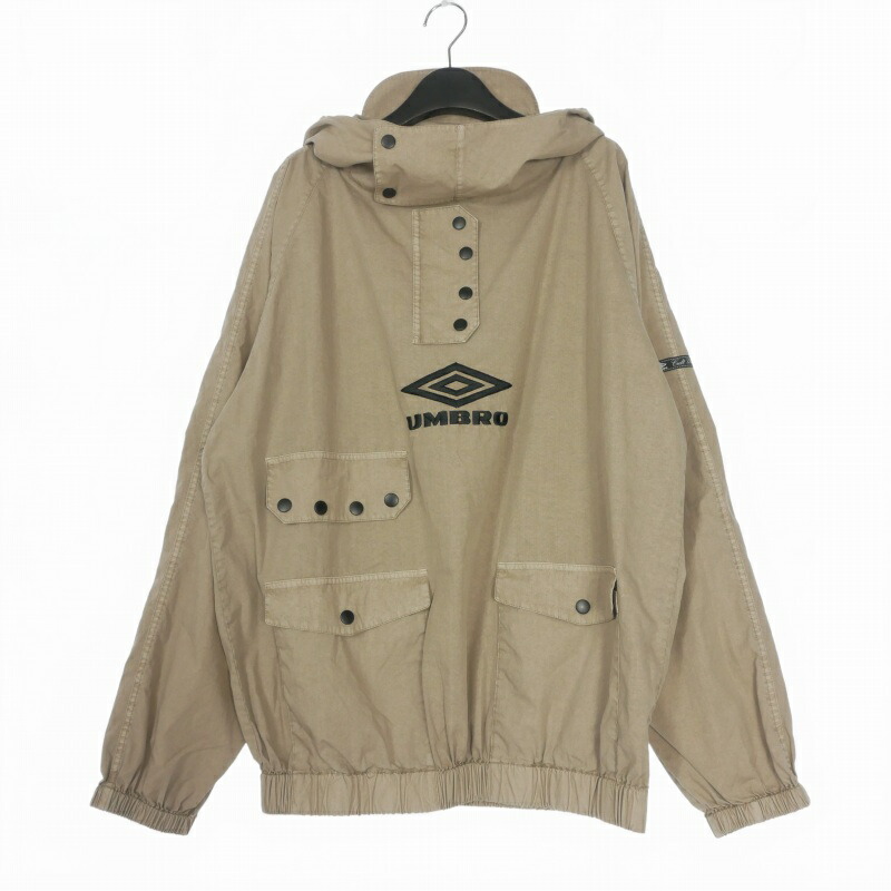 【中古】未当てはめる品 アンブロ UMBRO × SLAM JAM 26SS Faded Smock Anorak フーデッド パーカ上衣 上衣 長袖 M グレージュ UBMW0469FA299 メンズ 【ベクター 古着】 260508