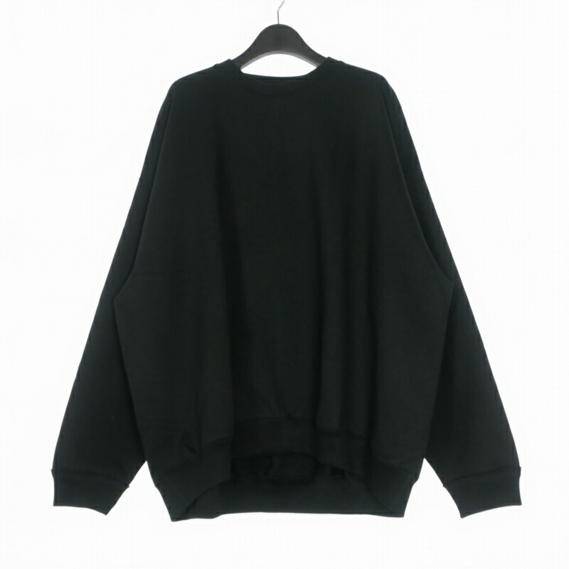 【中古】未当て嵌める品 目じるしお召しもの MARKA WARE 26SS Huge Sweat オーガニックコットン 甚だしい吊裏毛 ヒュージスウェット 調教師 長袖 2 黒いこと 黒 A26A09CS01C メンズ 【ベクター 古着】 260506