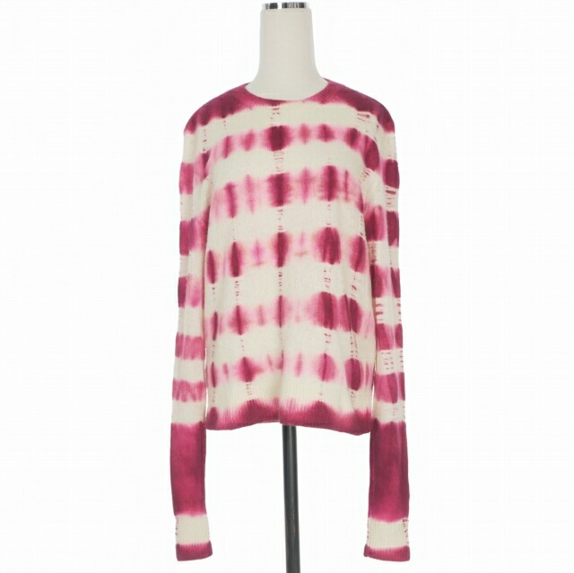 【中古】ジエルダーステイツマン The Elder Statesman カシミアグラデーションニット ティーシャツ M 赤いこと/白いこと190174 国内定まり レディース 【ベクター 古着】 260511