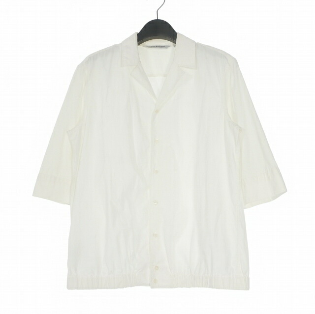 【中古】ニールバレット Neil Barrett 21SS LOOSE FIT REGULAR LENGTH オープンカラーシャツ 開襟プルオーバー 半袖 03 白いこと 白 BCM938C G060C 国内置き目 メンズ 【ベクター 古着】 260510