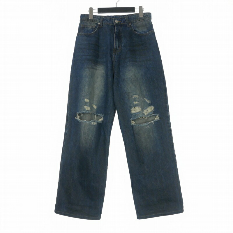 【中古】手かご入れもの Basketcase Lax Baggy Denim 不都合産業 バギーデニムパンツ デニム 30 インディゴ メンズ 【ベクター 古着】 260509