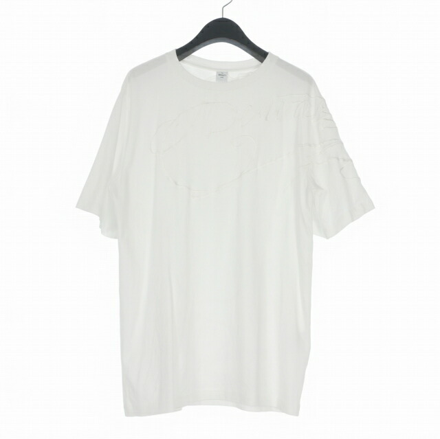 【中古】ベルルッティ Berluti 23SS スクリット刺しゅう プルオーバー カットソー 半袖 M 白いこと 白 R26JRS94JAEK 国内置き目 メンズ 【ベクター 古着】 260512
