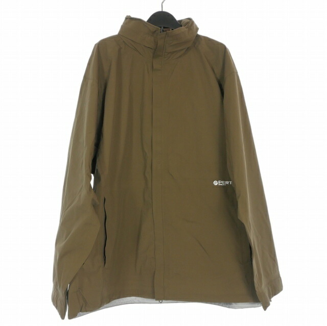 【中古】未当て嵌める品 ワイルドシングス WILDTHINGS PERTEX SMOKING JACKET ボンネット付き添い人 ナイロン上衣 上衣 長袖 L カーキ 緑 WT22102SK メンズ 【ベクター 古着】 260522