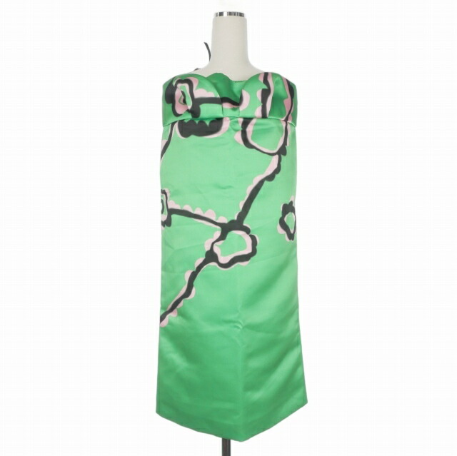【中古】マルニ MARNI 17AW ハートブロッサム ノースリーブ衣裳 御召しもの  40 緑であること 緑 ABMAZB2CW0TP584 国内定め事 レディース 【ベクター 古着】 260530