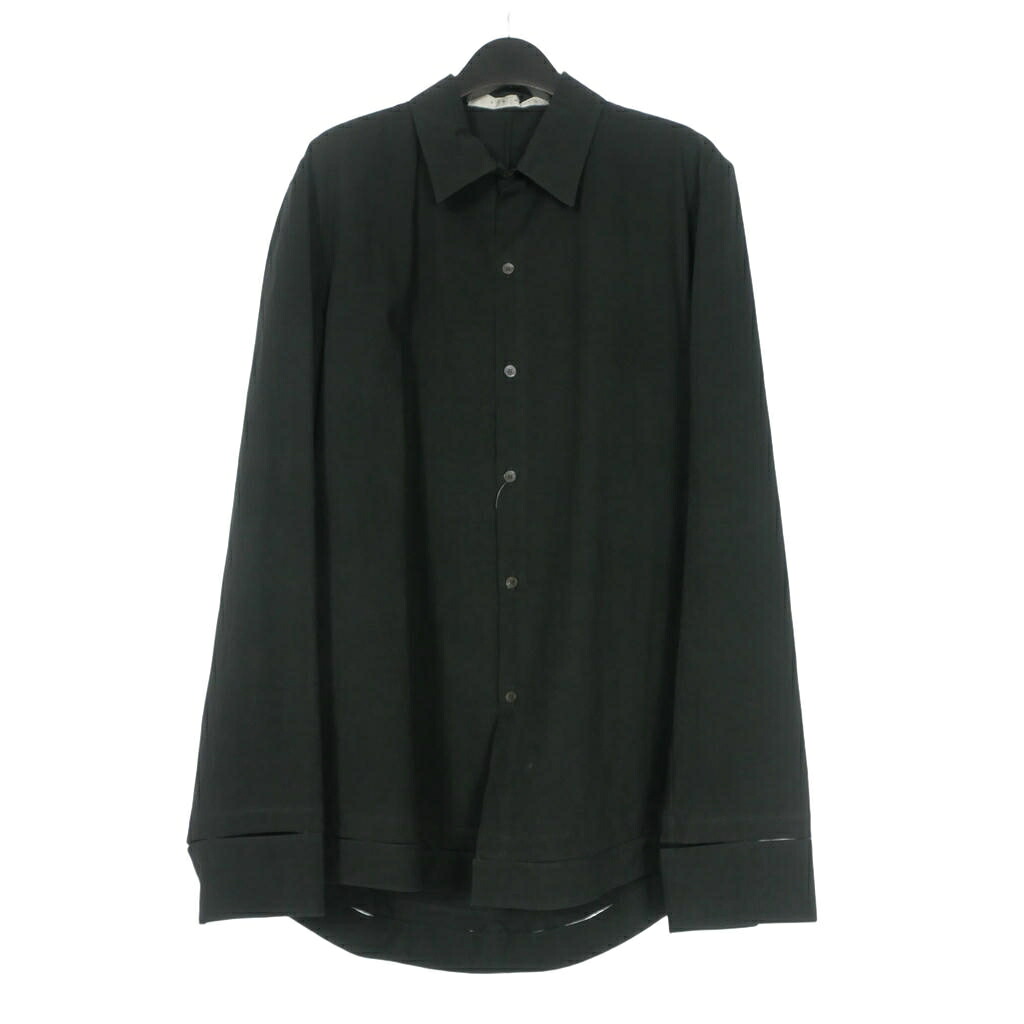 【中古】未使用品 カング KANG HAND-STITCHED HEM BORDER RELAXED FIT ハンドステッチ リラックスフィット シャツ 長袖 48 ブラック 黒 M/SHR-012-MO メンズ 【ベクトル 古着】 260530｜VECTOR&times;Refine