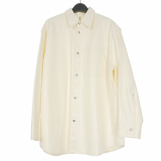 【中古】未当て嵌める品 オーエーエムシー OAMC 24SS TOWER SHIRT オーバーサイズシャツ プルオーバー上衣 長袖 M 象牙色 白 24E28OAU64 メンズ 【ベクター 古着】 260530