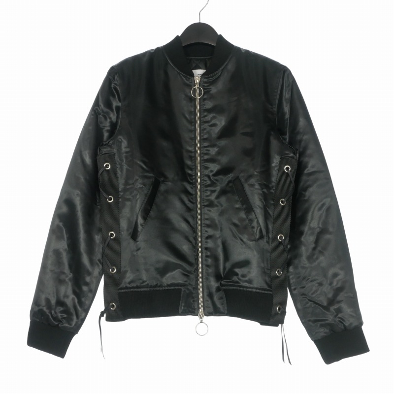 【中古】未当て嵌める品 エルピーディー ニューヨーク州 LPD NEW YORK MA-1 ボンバージャケット 上衣 長袖 S 黒いこと 黒 メンズ 【ベクター 古着】 260602