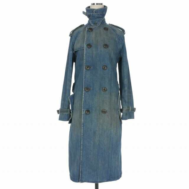 【中古】ラルフローレン RALPH LAUREN ジーンズトレンチコート 上衣 M インディゴ 青 WMBLDNMS4T00003 国内定め事 レディース 【ベクター 古着】 260525