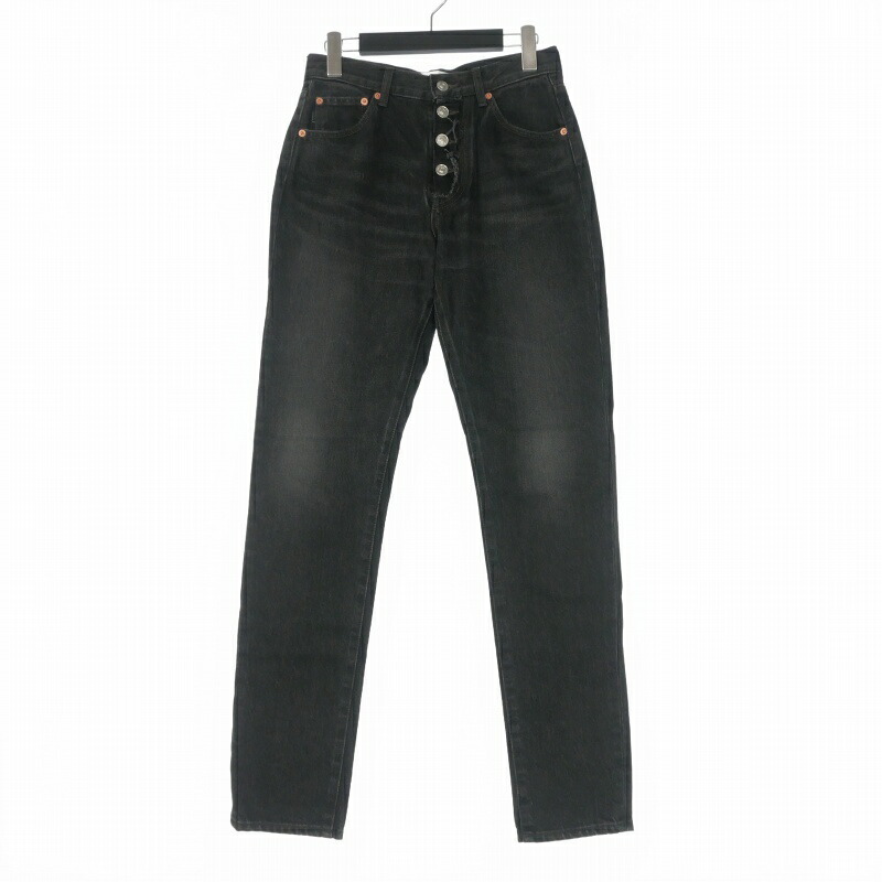 【中古】バレンシアガ BALENCIAGA 2018 ストレートデニムパンツ デニム 27 黒いこと 黒 544325 TBP47 国内定め事 レディース 【ベクター 古着】 260530
