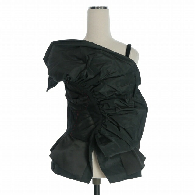 【中古】未当て嵌める品 メゾンマルジェラ Maison Margiela 22AW ラッフルトップ キャミソール トップス 38 黒いこと 黒 SI0NC0001 国内定め事 レディース 【ベクター 古着】 260604
