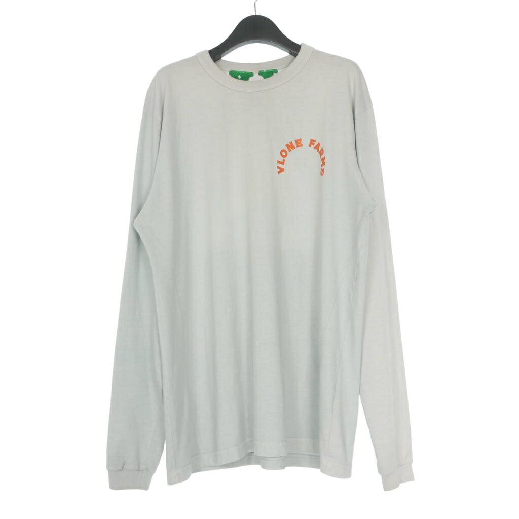 【中古】ヴィーロン VLONE Gate keeper farmer Long Sleeve T-Shirt うしろ側刷り上げる ロング捩り プルオーバー カットソー 長袖 M 薄墨色 047 337 878 958 メンズ 【ベクター 古着】 260605
