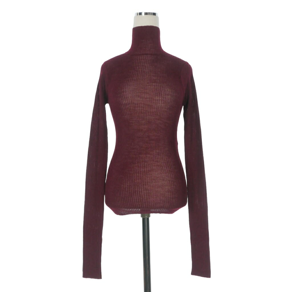 【中古】未当て嵌める品 アンドゥムルメステール ANN DEMEULEMEESTER 23AW MARLENA RIB HIGH NECK SWEATER 肋材 ハイネック編み物 スウェーター 長袖 XS バーガンディ 赤 2302-W-KN28-KN027-037 国内置き目 レディース 【ベクター 古着】 260608
