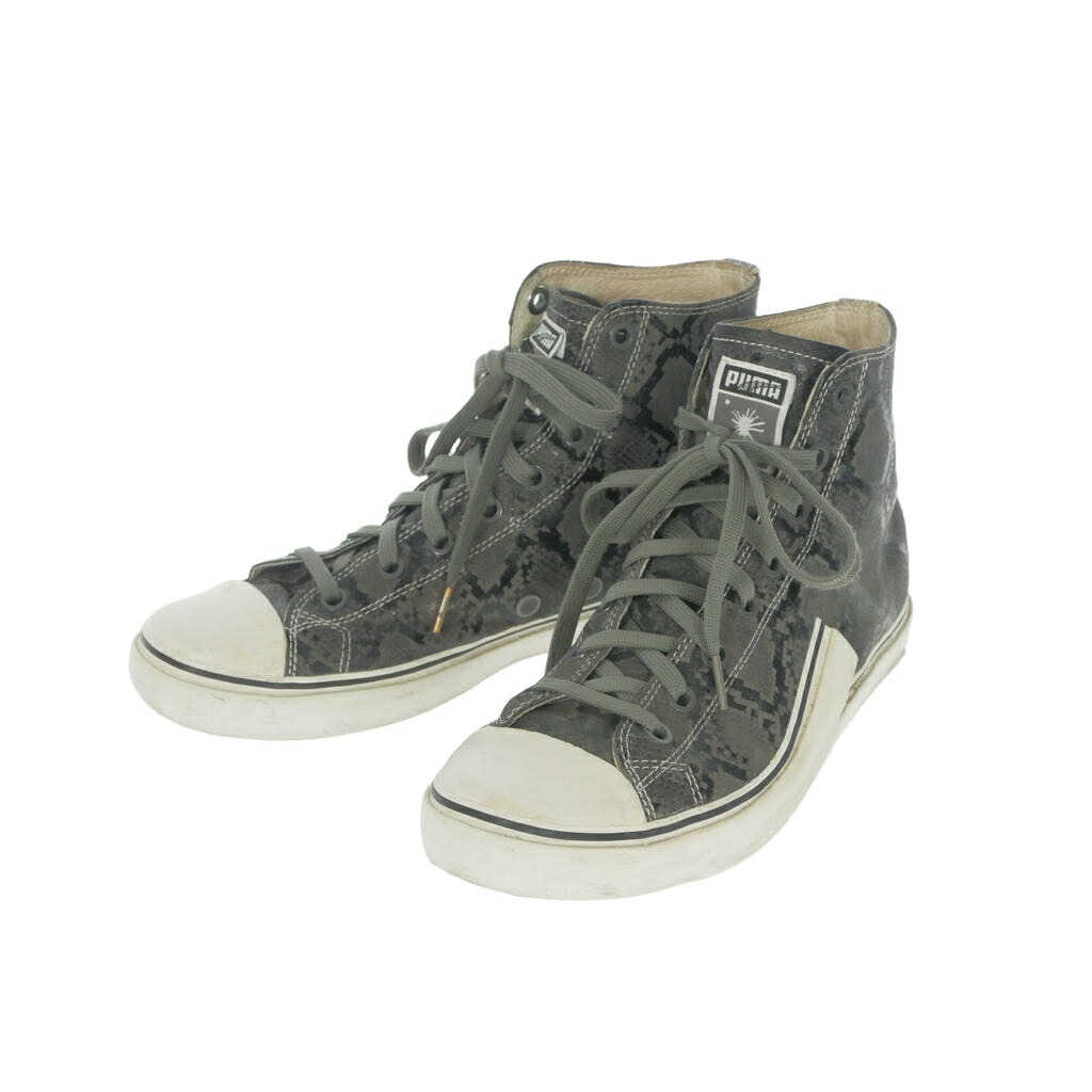 【中古】プーマバイミハラヤスヒロ PUMA by MIHARA YASUHIRO MY-61 パイソン ハイカットスニーカー 靴 27糎 薄墨色/白いこと 354035 01 メンズ 【ベクター 古着】 260607