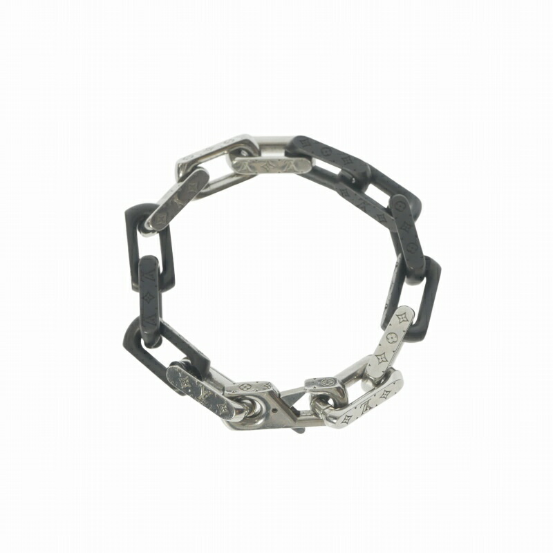 【中古】ルイヴィトン LOUIS VUITTON M00686 ブレスレット・モノグラム チェーン アクセサリー M シルバー/ブラック メンズ 【ベクトル 古着】 260620|VECTOR×Refine