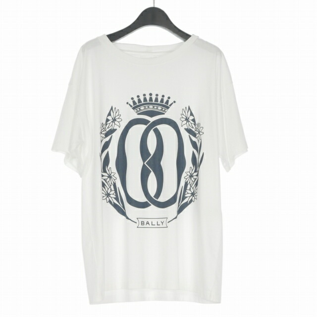 【中古】バリー BALLY Emblem Print Short Sleeve Graphic T-Shirt プリントデザイン クルーネック Tシャツ カットソー 半袖 L ホワイト 白 6305019 国内正規 メンズ 【ベクトル 古着】 260626|VECTOR×Refine