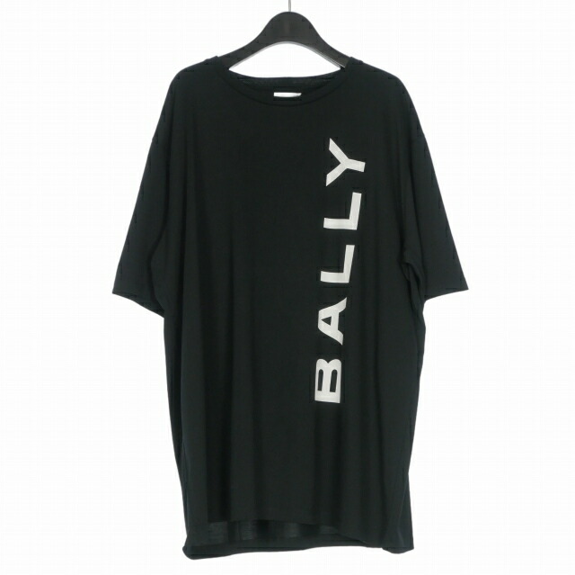 【中古】未使用品 バリー BALLY Logo Cotton T-Shirt ロゴプリント クルーネック Tシャツ カットソー 半袖 XXL ブラック 黒 6306482 国内正規 メンズ 【ベクトル 古着】 260626｜VECTOR&times;Refine