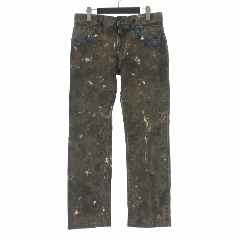 【中古】ドルチェ&ガッバーナ ドルガバ DOLCE&GABBANA 14 オーバーダイデニムパンツ ジーンズ 44 ブラック 黒 G46KLD/G8E21 国内正規 メンズ 【ベクトル 古着】 260707｜VECTOR&times;Refine