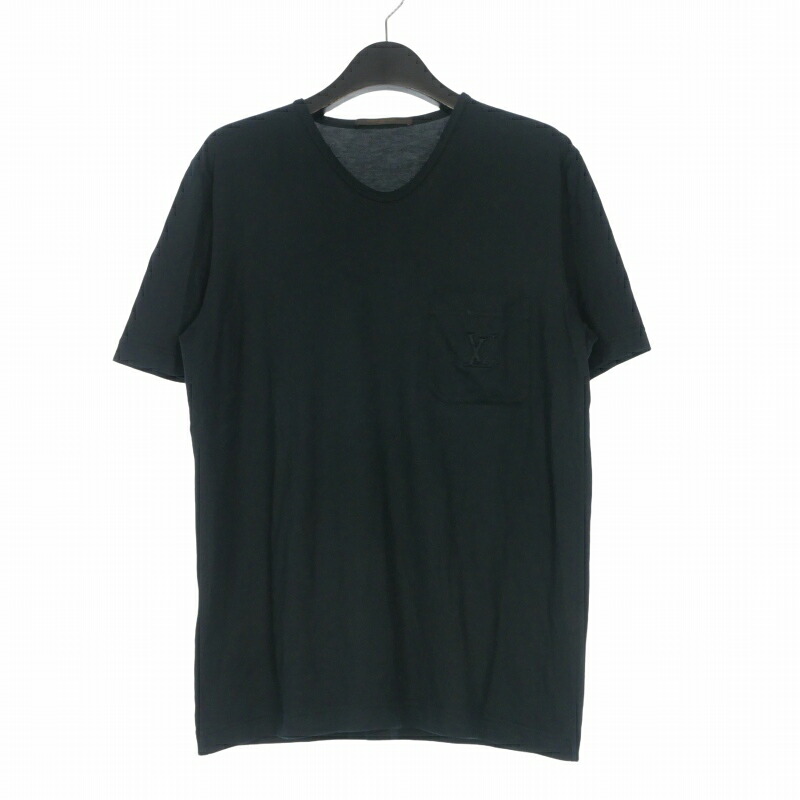 【中古】ルイヴィトン LOUIS VUITTON エンボスロゴ ポケット Tシャツ カットソー 半袖 S ブラック 黒 RM092M MPJR11JDO 国内正規 メンズ 【ベクトル 古着】 260703｜VECTOR&times;Refine