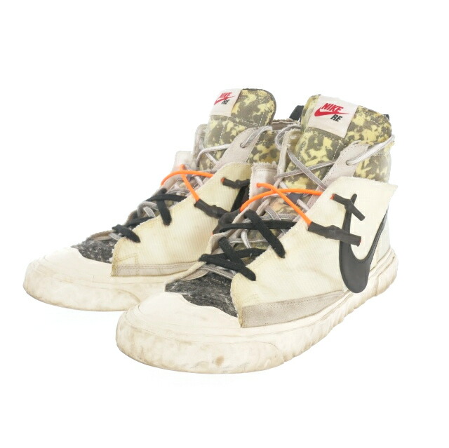 【中古】ナイキ NIKE × READYMADE BLAZER MID レディメイド ブレーザーミッド スニーカー 靴 US10 28cm ホワイト 白 CZ3589 100 メンズ 【ベクトル 古着】 250708