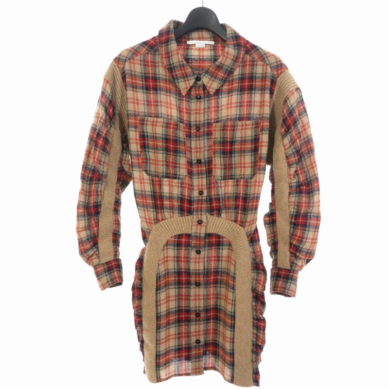 【中古】ステラマッカートニー STELLA McCARTNEY 21AW チェックワンピース パーティードレス 38 マルチカラー レディース 【ベクトル 古着】 250809