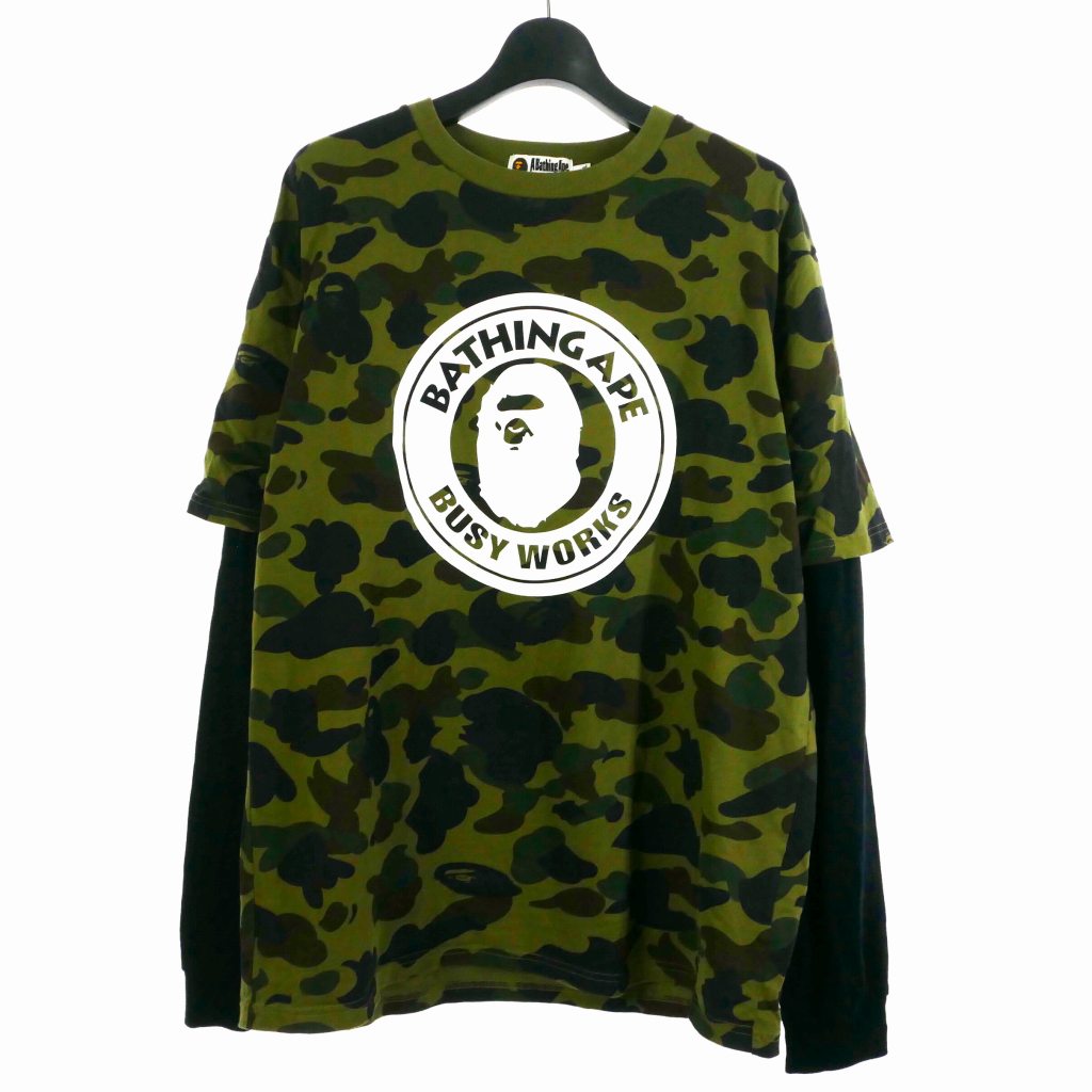 A BATHING APE カモフラージュ 長袖カットソー XL A BATHING APE カモフラージュ 長袖カットソー XL A BATHING APE