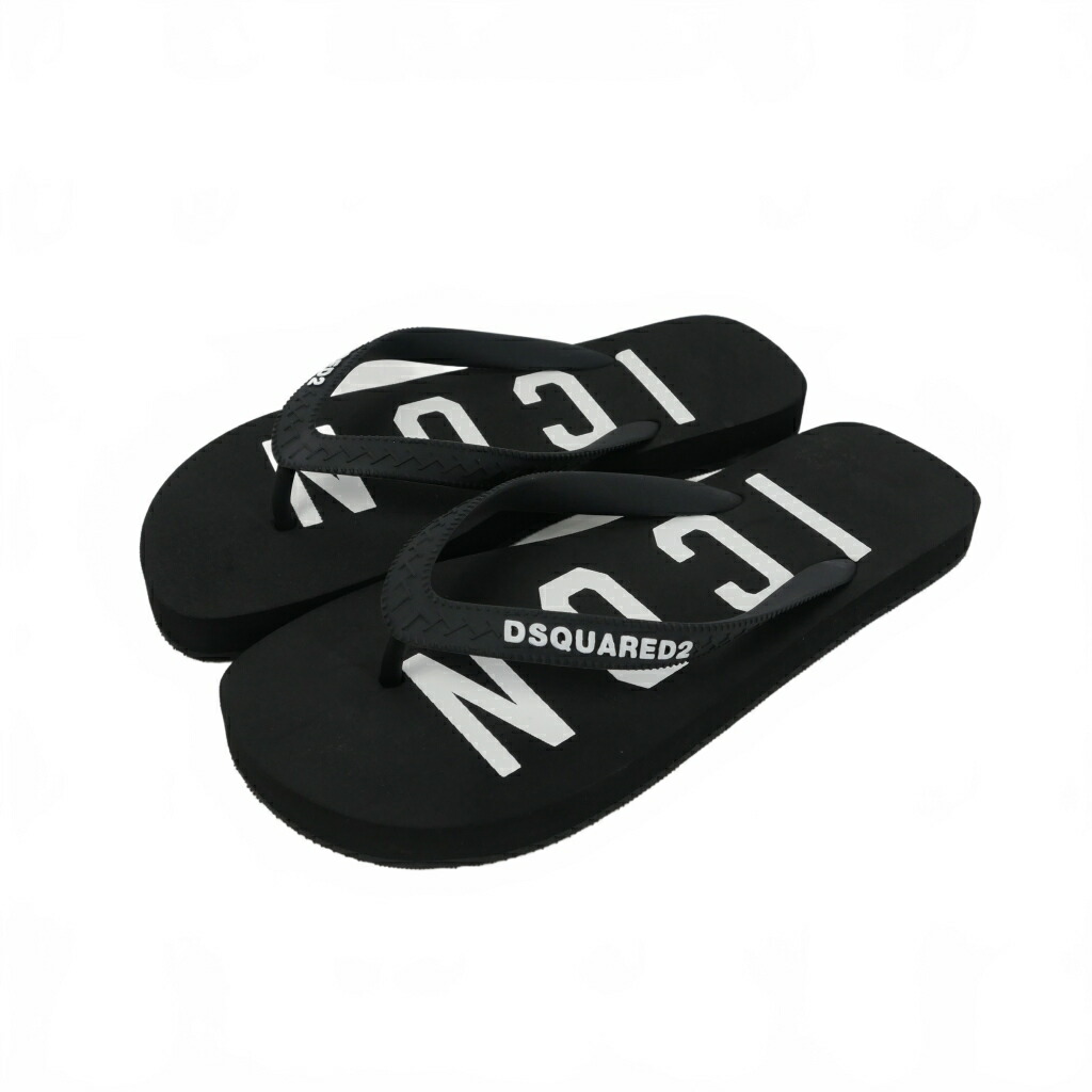 【中古】未使用品 ディースクエアード DSQUARED2 22SS BE ICON FLIP FLOPS ビーチサンダル 35 黒 ブラック S83FF0001 レディース 【ベクトル 古着】 251213