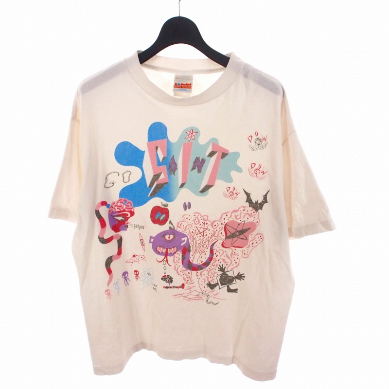 【中古】セントマイケル SAINTMICHAEL 25SS DAY OF THE FREAKS SS TEE Tシャツ カットソー 半袖 L ホワイト 白 SM-HR8-0000-023 メンズ 【ベクトル 古着】 251124