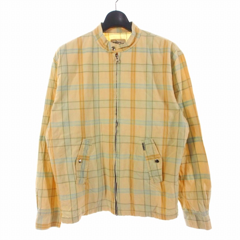 希少】90s oldストゥーシー チェックジャケット 古着 入手困難 楽天