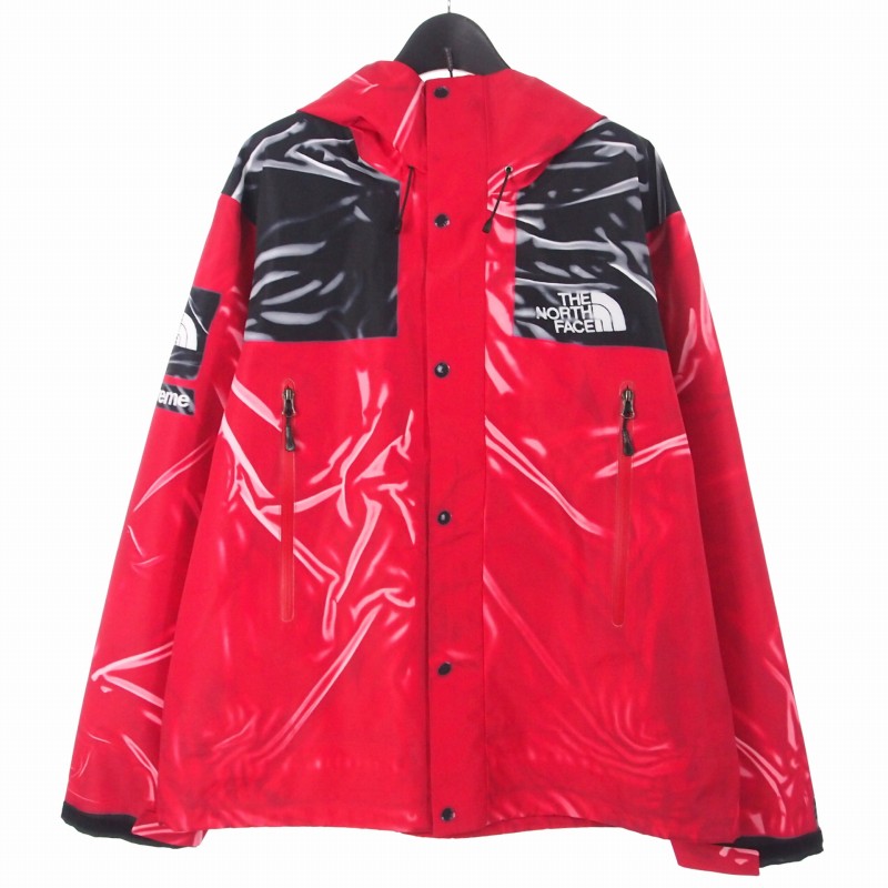 【中古】シュプリーム SUPREME × 北の方人間の顔 THE NORTH FACE 23SS Trompe L\u0027oeil Printed Taped Seam Shell Jacket ナイロン上衣 厚地の外套 L 赤 赤いこと NP02301I メンズ 【ベクター 古着】 251227 コート・ジャケット-メンズファッション