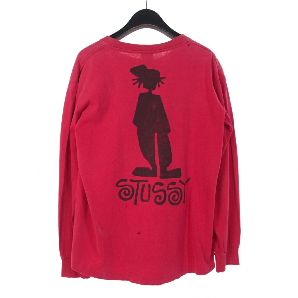 【中古】ステューシー STUSSY 80S 黒タグ 初期 アメリカ製 USA製 シャドーマン Tシャツ 長袖 M 黒 ブラック メンズ 【ベクトル 古着】 260118|VECTOR×Refine