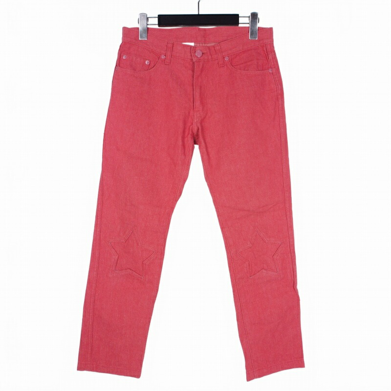 【中古】アンダーカバー UNDERCOVER 00AW MELTING POT期 スターデニム パンツ ジーンズ M ピンク メンズ 【ベクトル 古着】 260125