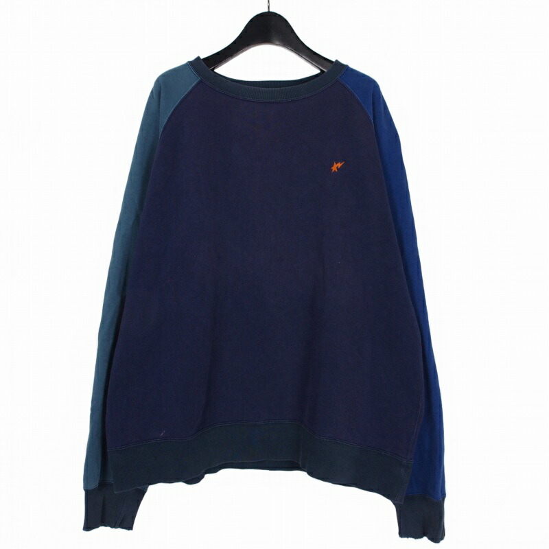 【中古】アベイシングエイプ A BATHING APE 00s 刺繍ロゴ スウェット トレーナー L マルチカラー メンズ 【ベクトル 古着】 260207
