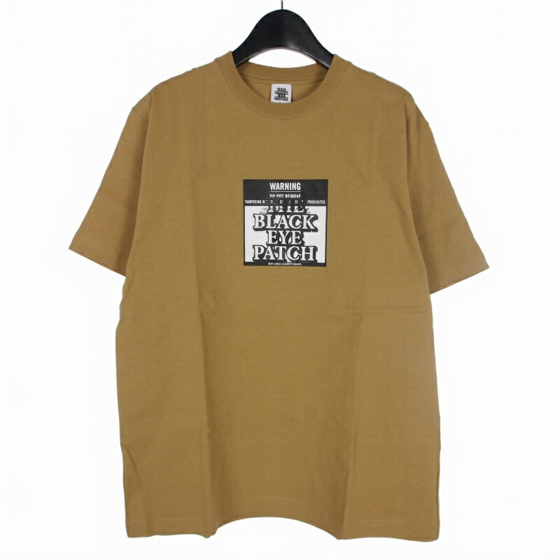 【中古】ブラックアイパッチ THE BLACK EYE PATCH DO NOT REMOVE LABEL TEE パッチロゴ Tシャツ カットソー 半袖 M ベージュ メンズ 【ベクトル 古着】 260210