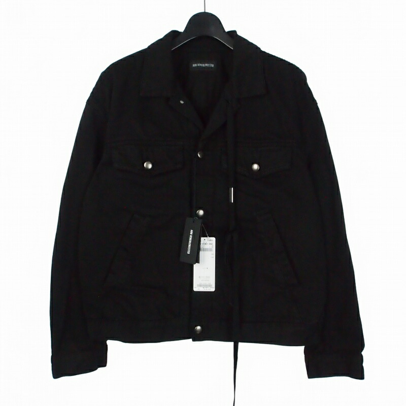 【中古】未使用品 アンドゥムルメステール ANN DEMEULEMEESTER 22SS PATRICK 5-POCKETS HIGH COMFORT BLOUSON デニムジャケット ブルゾン 長袖 46 ブラック 黒 2201-M-JA40-D190-070 国内正規 メンズ 【ベクトル 古着】 260214