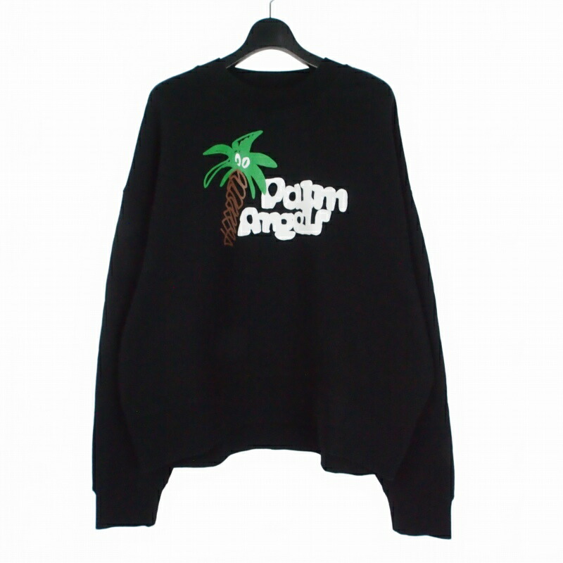 【中古】未使用品 パームエンジェルス PALM ANGELS SKETCHY CLASSIC CREWNECK スケッチクラシック クルーネック スウェット トレーナー M ブラック 黒 PMBA026E23FLE0071001 メンズ 【ベクトル 古着】 260221