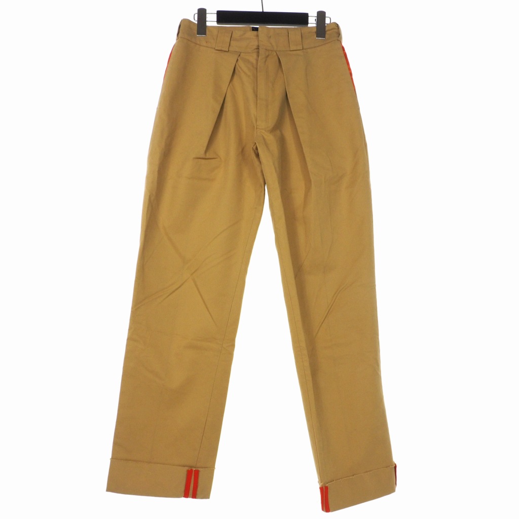 【中古】ニウク NIUKU タック スラックス パンツ S ベージュ DPANT001-V17 メンズ 【ベクトル 古着】 260224