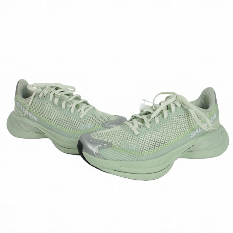 【中古】エムエムシックス メゾンマルジェラ MM6 Maison Margiela × サロモン SALOMON 25SS SPECTUR 2 スペクター2 スニーカー 靴 43 1/3 ライトグリーン 緑 SH1WS0016 HA742 国内正規 メンズ 【ベクトル 古着】 260224