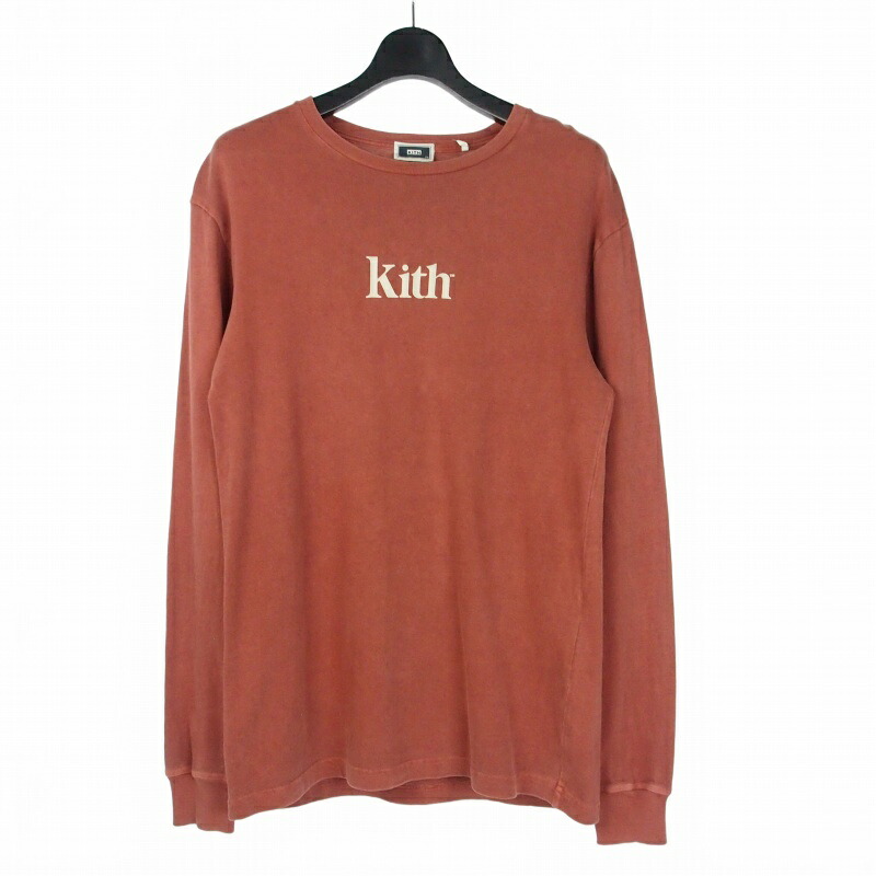 【中古】キスニューヨークシティ KITH NYC ワンポイントロゴ クルーネックTシャツ 長袖カットソー XS ブラウン 茶 メンズ 【ベクトル 古着】 260226|VECTOR×Refine